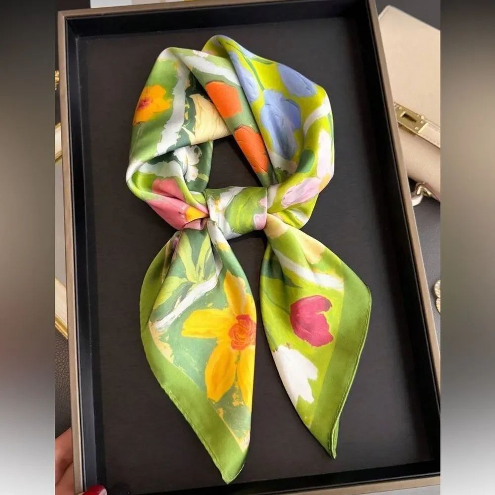 Floral Green Scarf S14